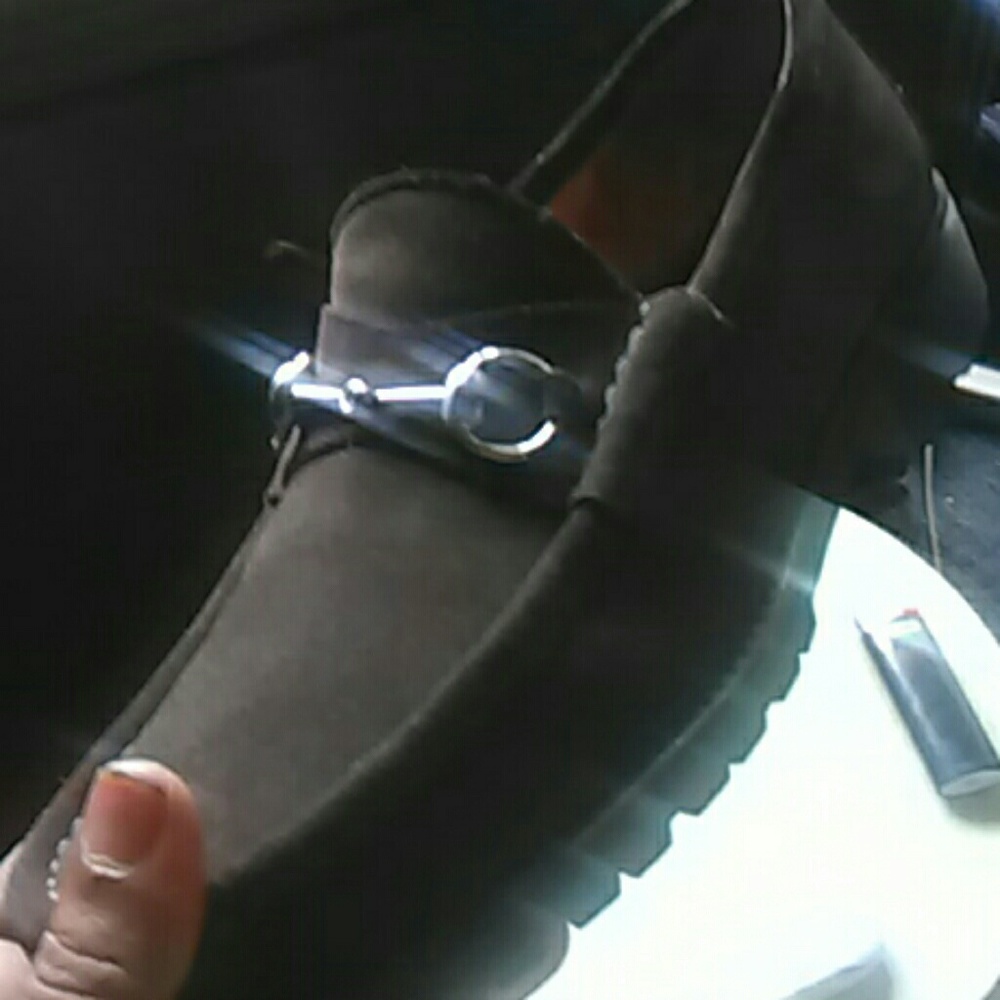 Brown suede Gucci shoes